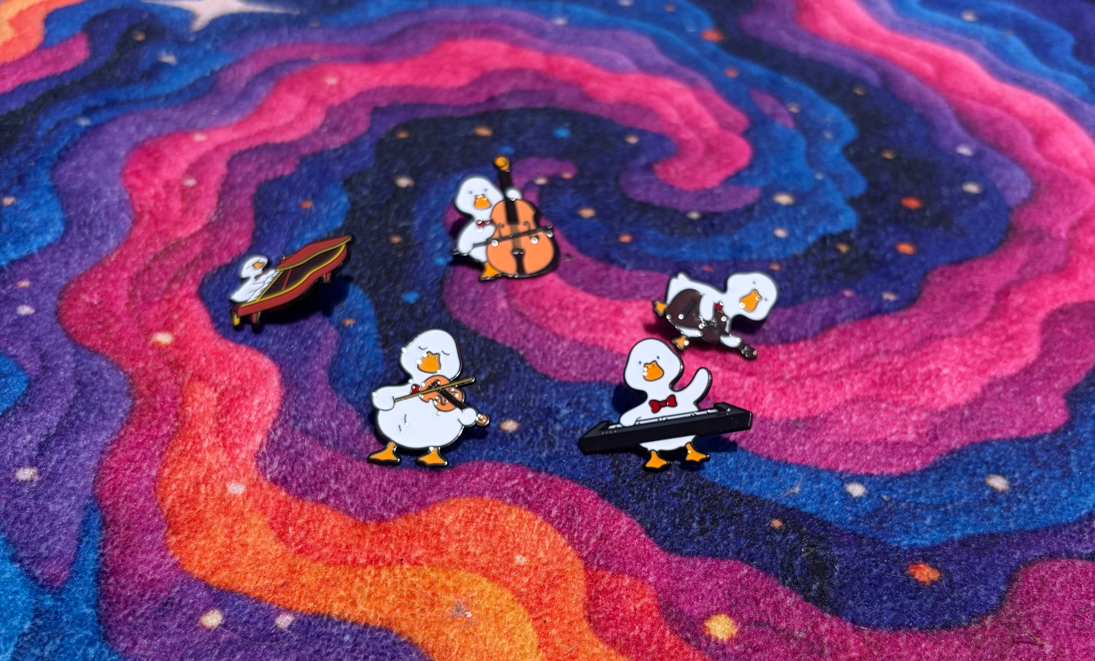 Funny Goose Musician Pin/Brooch ⋆𝄞˚ʚɞ