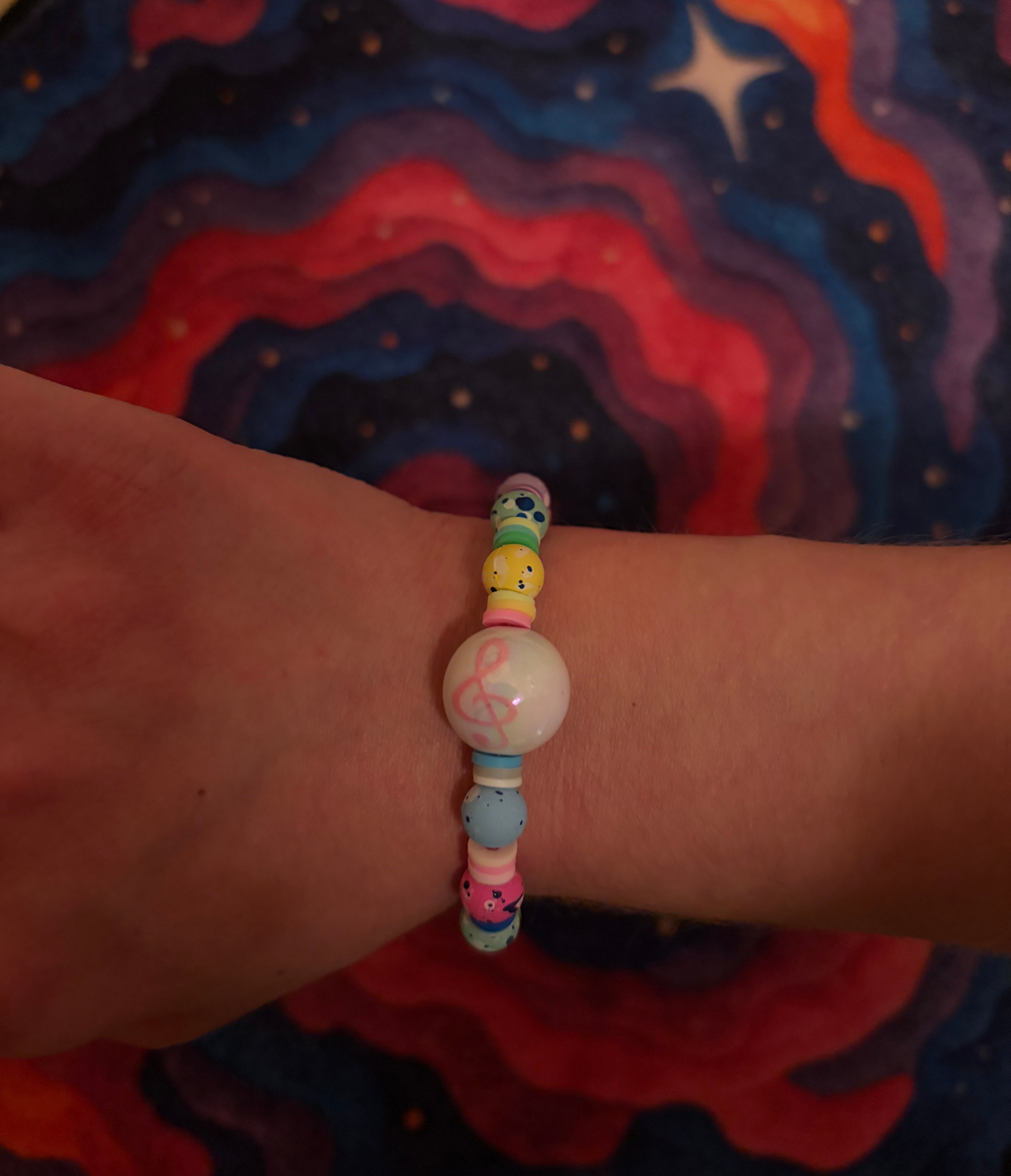 Handmade Whimsy Music Bracelet 𑣲𝄞