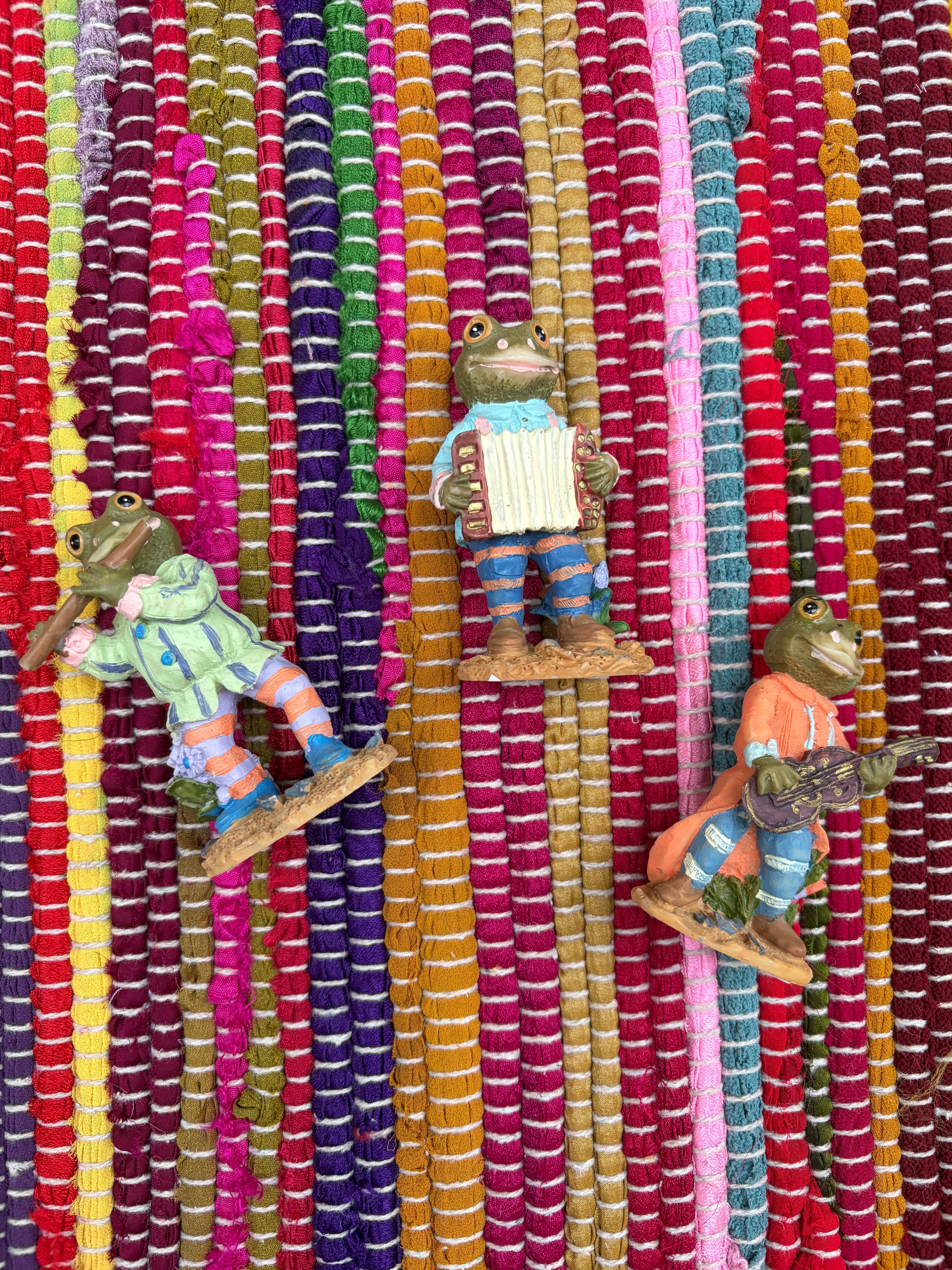 Vintage Frog Musician Figurine ᯓ‎𝄞𓆏