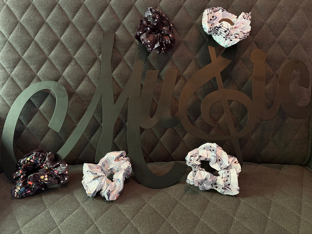 Musical Notation Hair/Wrist Scrunchie 𝄞˖ ݁♬⋆.˚