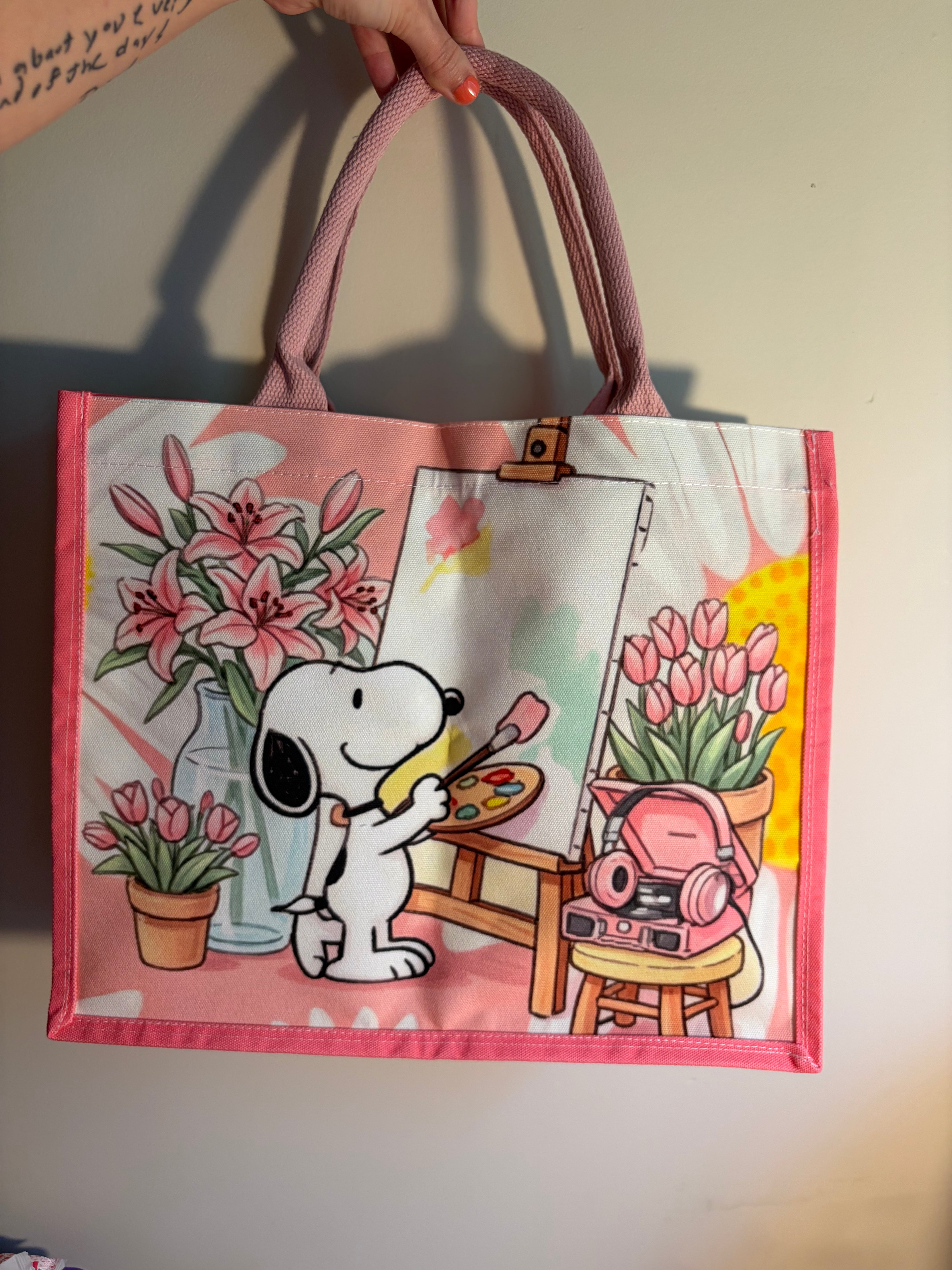 Artist Snoopy Tote Bag ੯‧̀͡⬮𑣲
