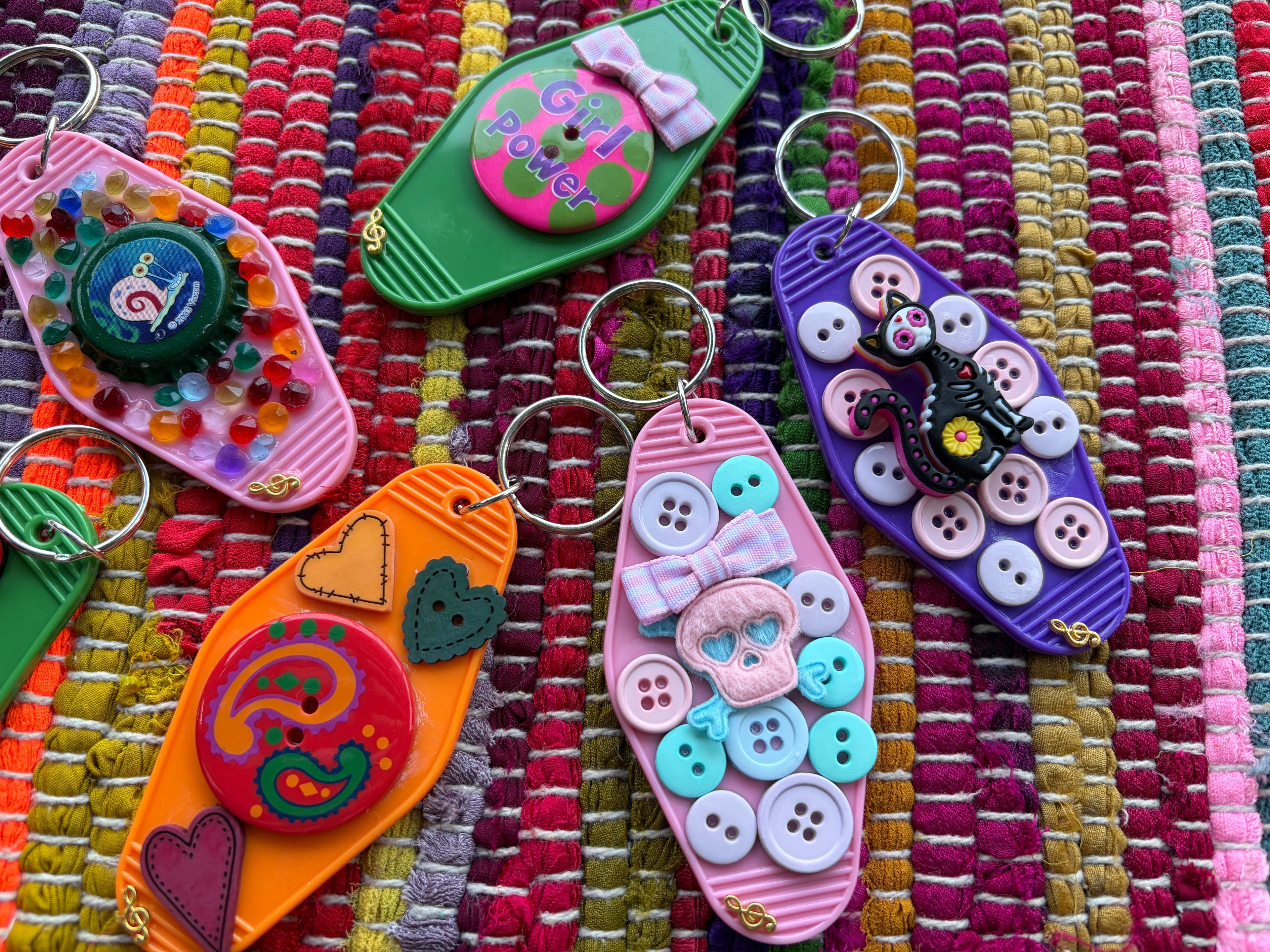 Junk Button Keychain 𖦹°‧ ⚉