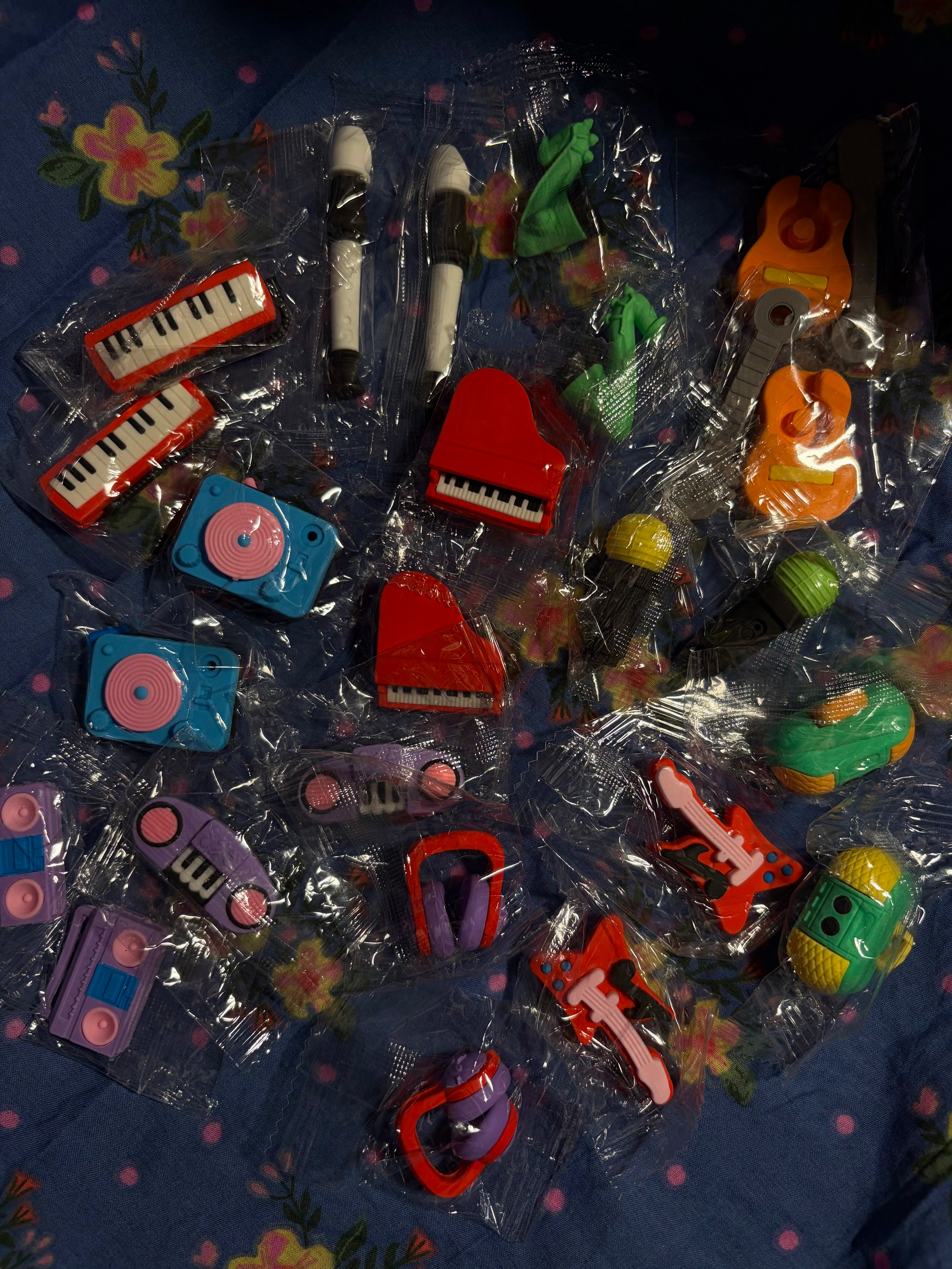 Mini Musical Instrument Erasers 𝄞⨾𓍢ִ໋🎧ྀི