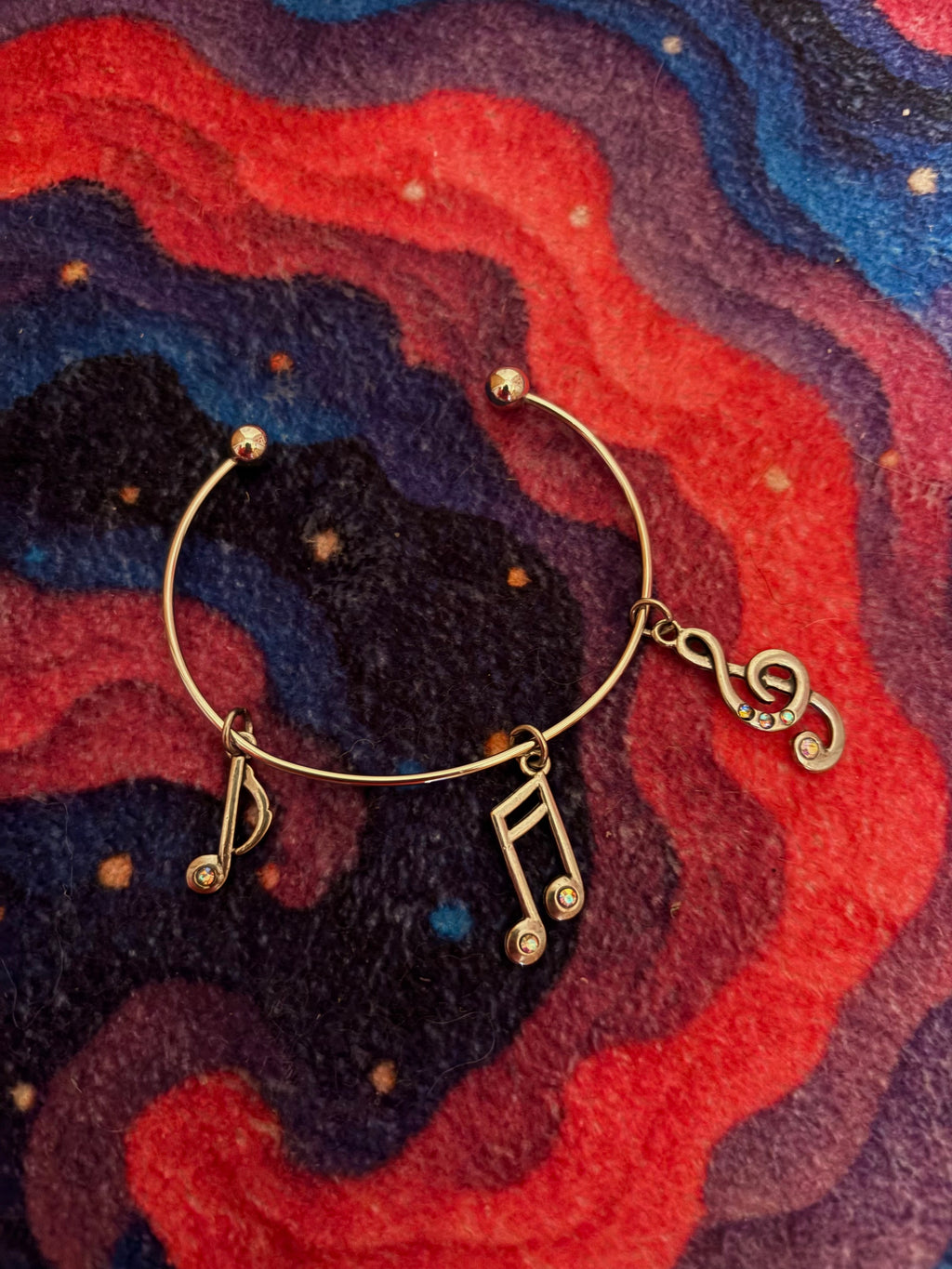 Silver Musical Notation Bangle ᯓ‎𝄞 ˎˊ˗