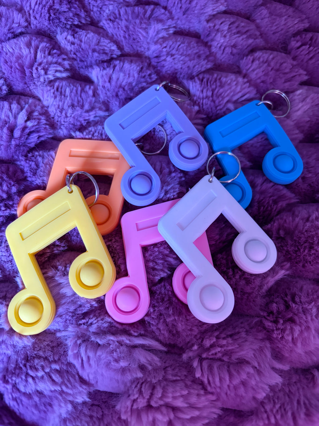Musical Note Fidget Keychain ♬⋆.˚