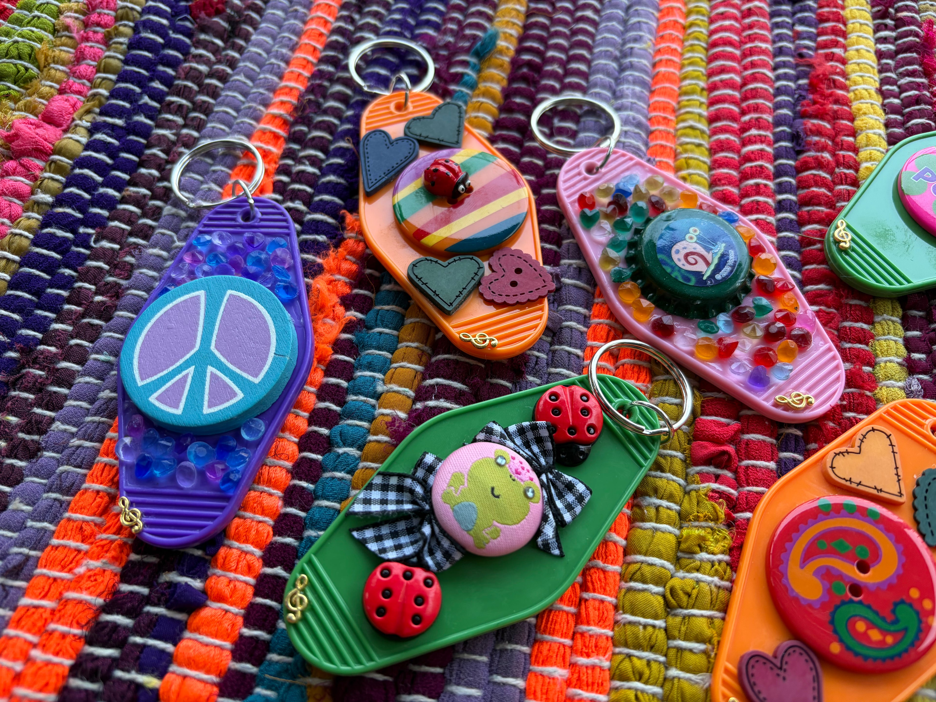 Junk Button Keychain 𖦹°‧ ⚉