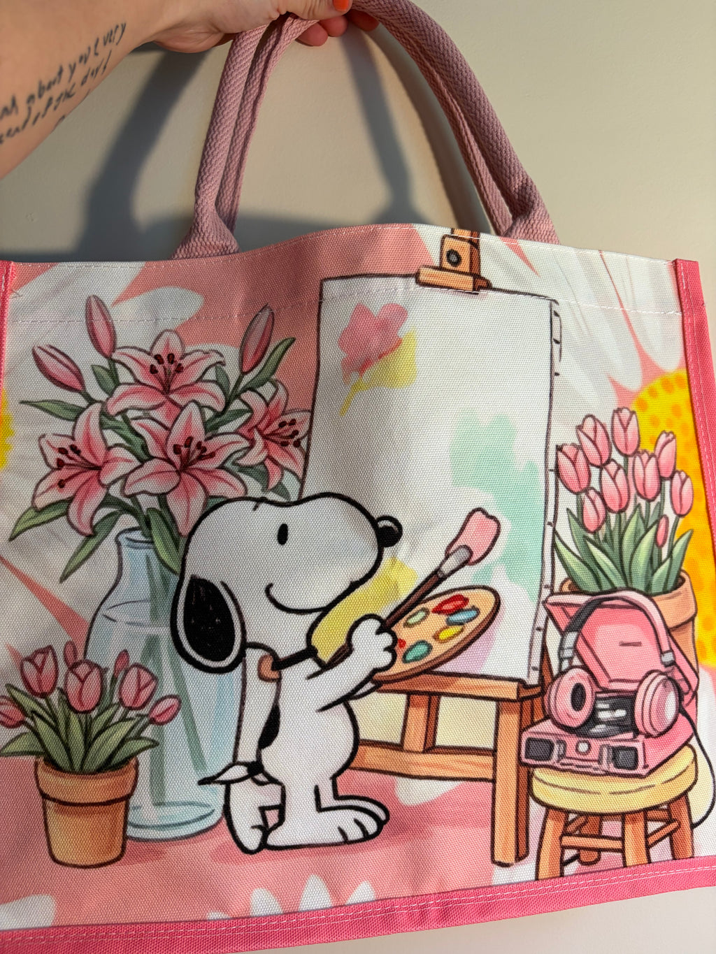 Artist Snoopy Tote Bag ੯‧̀͡⬮𑣲