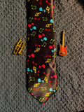 Fun Colored Music Notation Patterned Necktie ݁♬⋆.𝄞