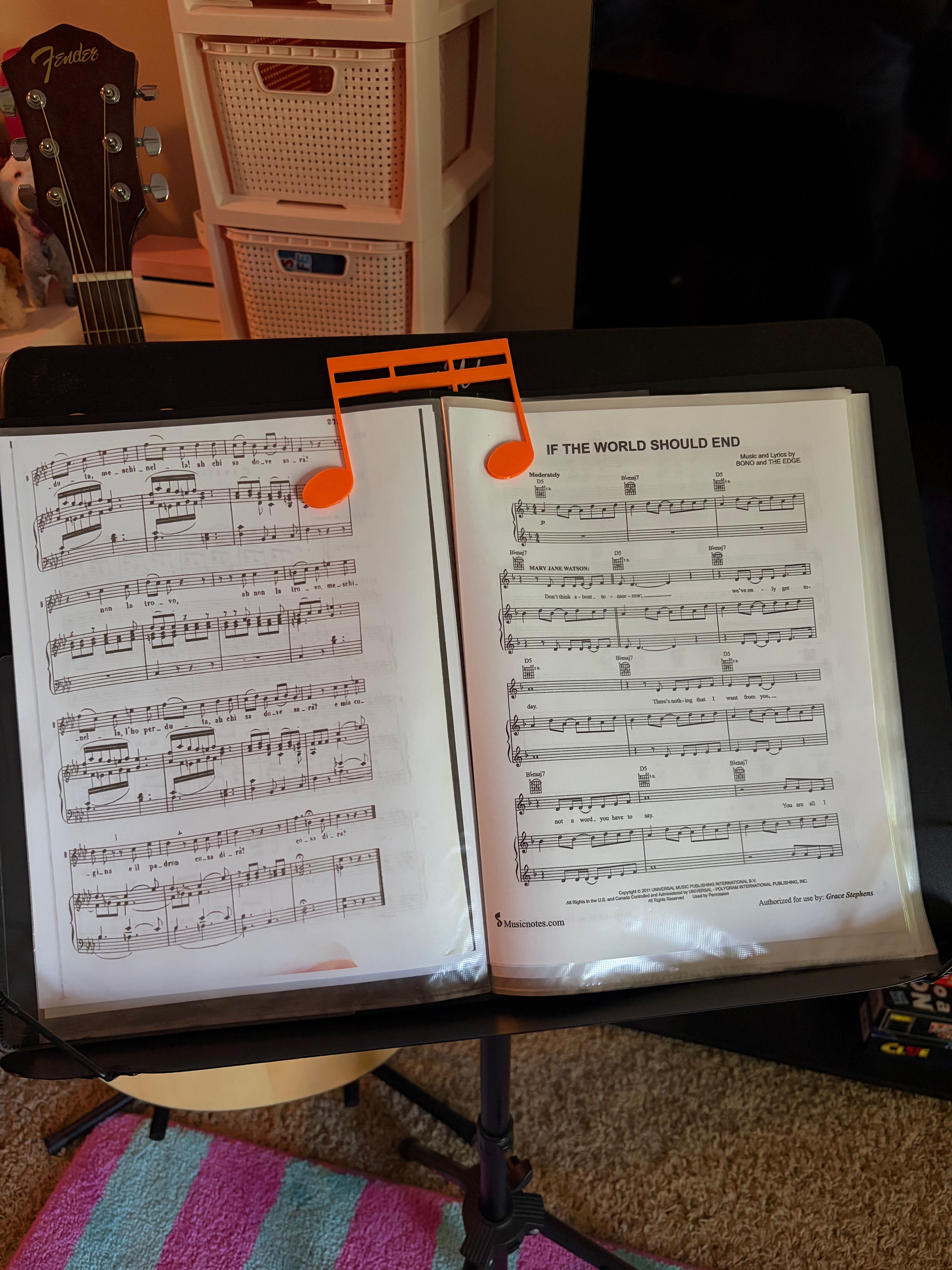 3D Printed Music Score Holder . ♬ ݁˖.✦