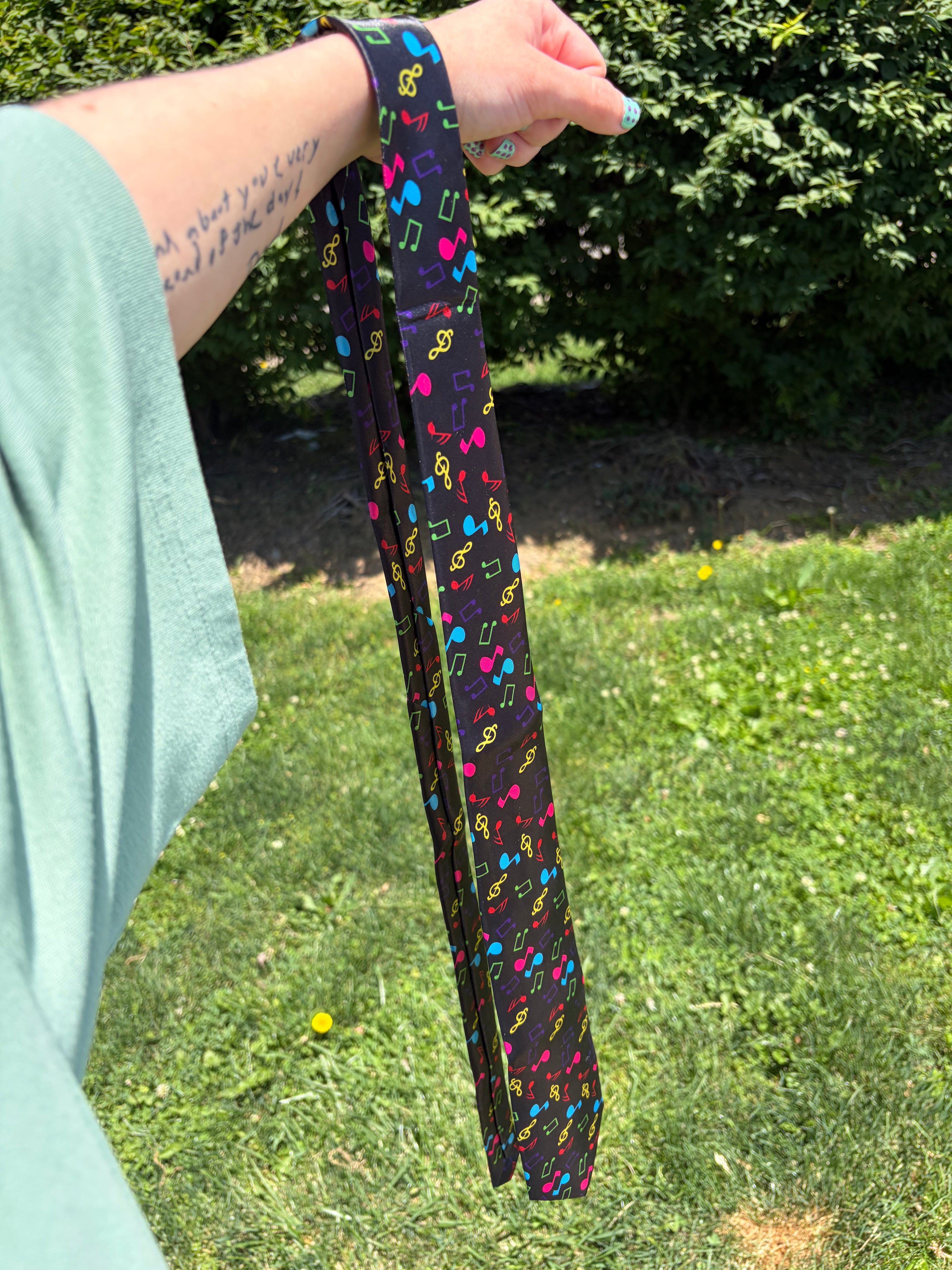 Fun Colored Music Notation Patterned Necktie ݁♬⋆.𝄞